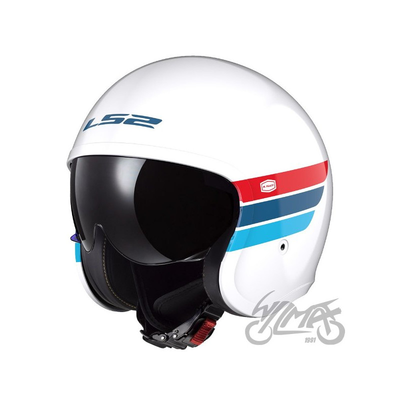 KASK LS2 OF599 SPITFIRE II RETRO WH.BL. RED-06 S