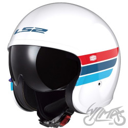KASK LS2 OF599 SPITFIRE II RETRO WH.BL. RED-06 XXL