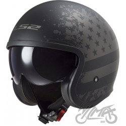 KASK LS2 OF599 SPITFIRE II MATT BLACK FLAG-06 XL