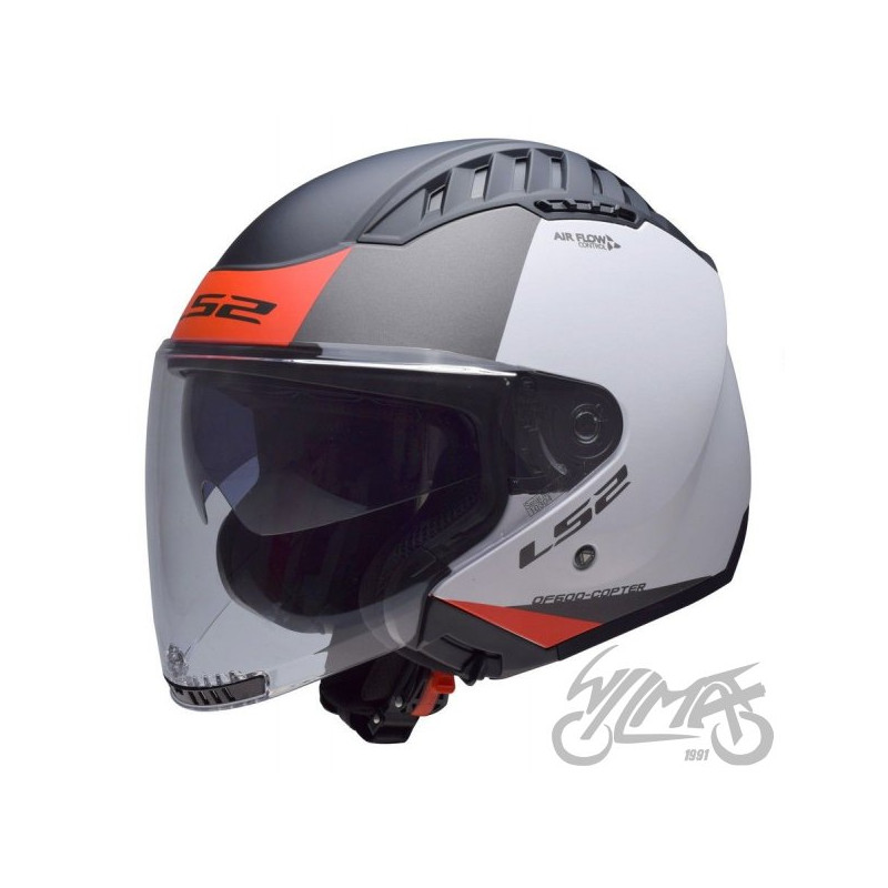 KASK LS2 OF600 COPTER II URBANE M.WHITE RED-06 XXL