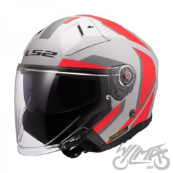 KASK LS2 OF603 INFINITY II FOCUS M.GREY RED-06 L