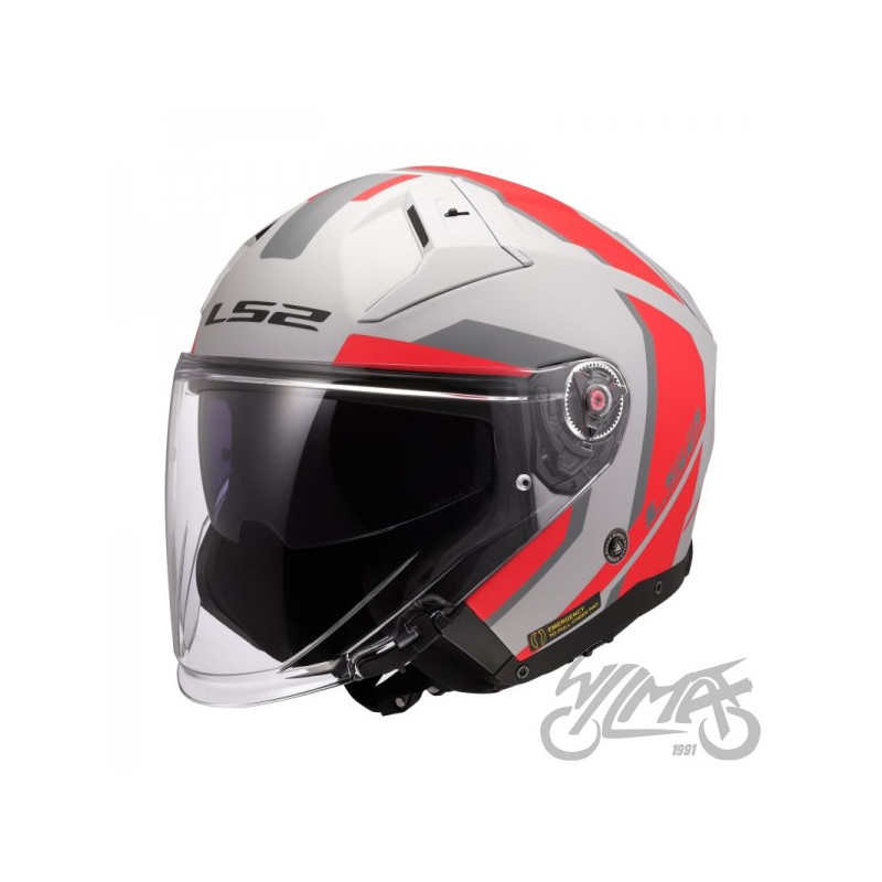 KASK LS2 OF603 INFINITY II FOCUS M.GREY RED-06 XL