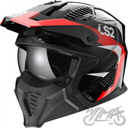 KASK LS2 OF606 DRIFTER TRIALITY RED-06 XS