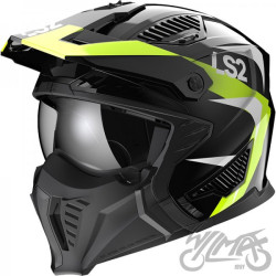 KASK LS2 OF606 DRIFTER TRIALITY H-V YELLOW-06 M