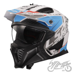 KASK LS2 OF606 DRIFTER DEVOR M.WHITE BLUE-06 L