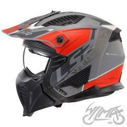 KASK LS2 OF606 DRIFTER DEVOR M.SIL TIT RED-06 XS
