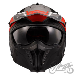 KASK LS2 OF606 DRIFTER DEVOR M.SIL TIT RED-06 XS