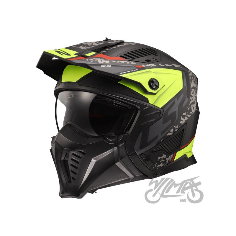 KASK LS2 OF606 DRIFTER DEVOR M.BL. H-V YEL-06 XS