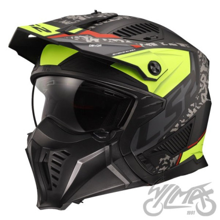 KASK LS2 OF606 DRIFTER DEVOR M.BL. H-V YEL-06 XS