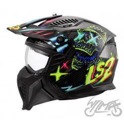 KASK LS2 OF606 DRIFTER RAYZ BLACK BLUE-06 M