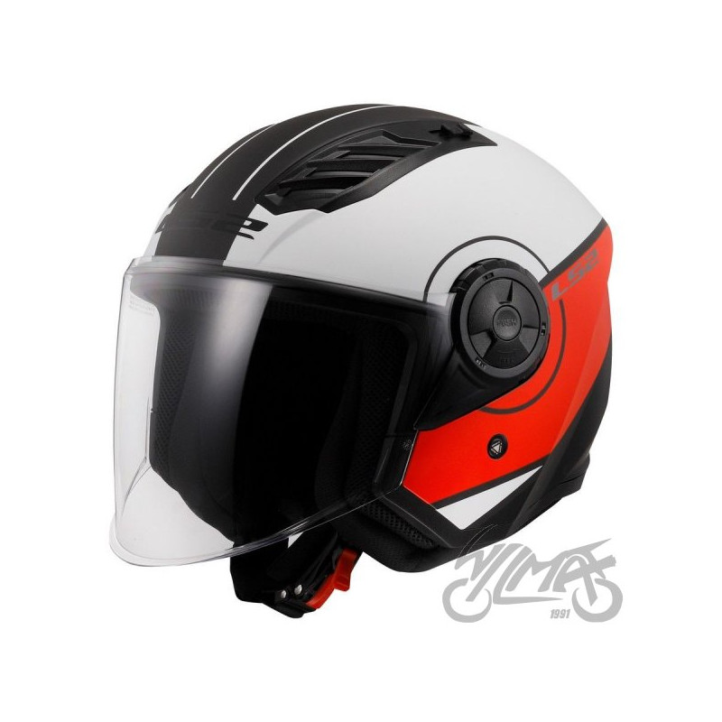KASK LS2 OF616 AIRFLOW II COVER M. WH. RED-06 L
