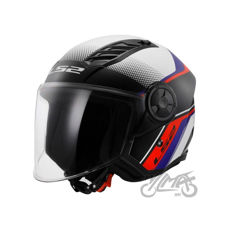 KASK LS2 OF616 AIRFLOW II RUSH WH. BLUE RED-06 3XL