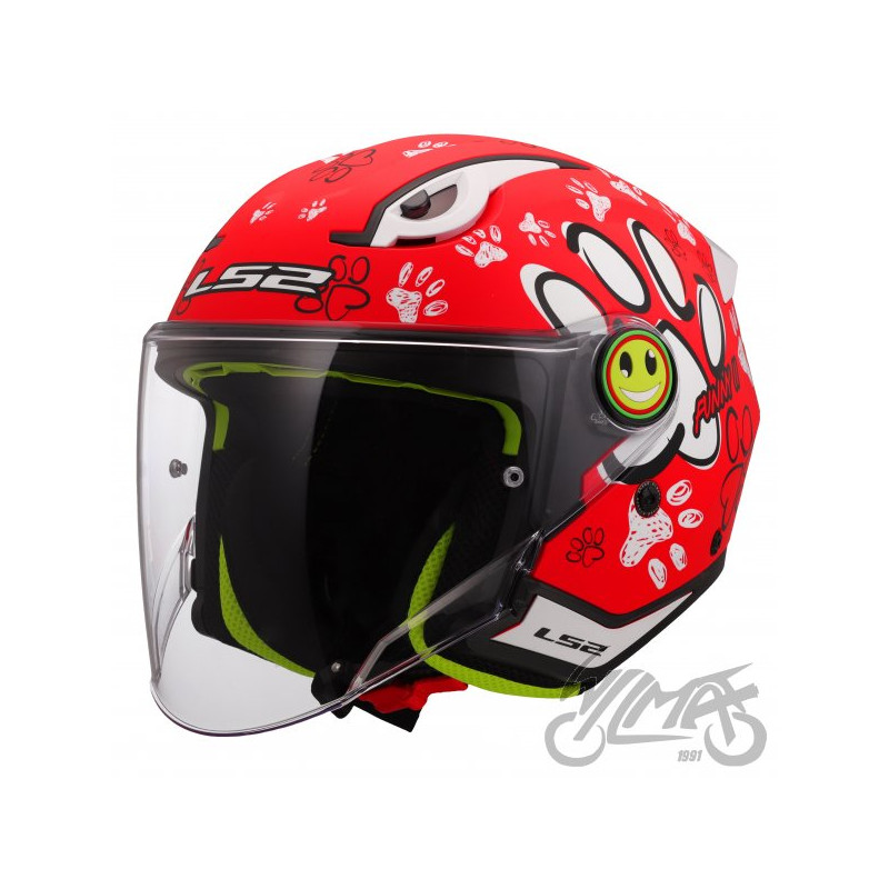 KASK LS2 OF622 FUNNY II PAWS MATT RED S