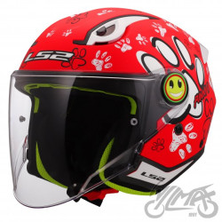 KASK LS2 OF622 FUNNY II PAWS MATT RED L