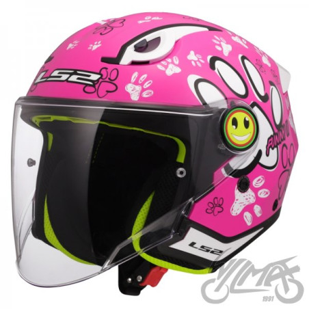 KASK LS2 OF622 FUNNY II PAWS PINK L