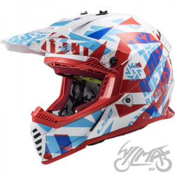 KASK LS2 MX437 FAST EVO FUNKY RED WHITE 3XL