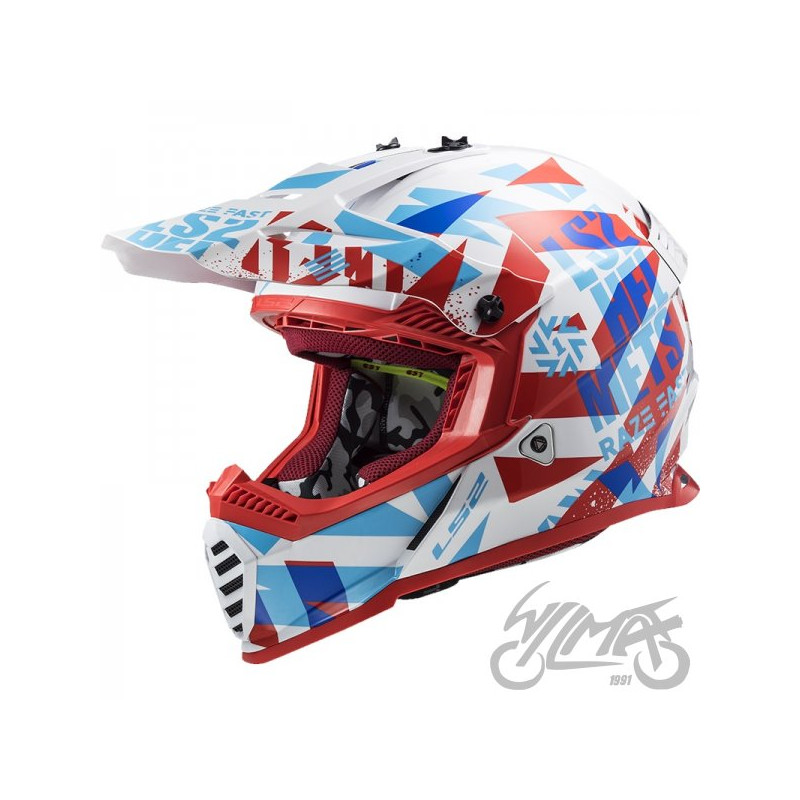 KASK LS2 MX437 FAST EVO FUNKY RED WHITE 3XL