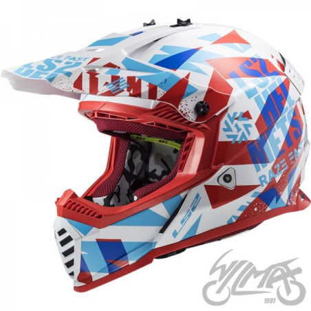 KASK LS2 MX437 FAST EVO FUNKY RED WHITE 3XL