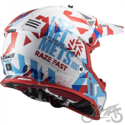 KASK LS2 MX437 FAST EVO FUNKY RED WHITE 3XL