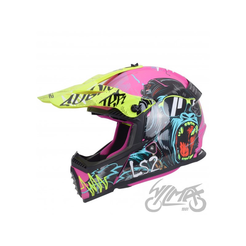 KASK LS2 MX437 FAST II MINI GORILLA PURPLE-06 L