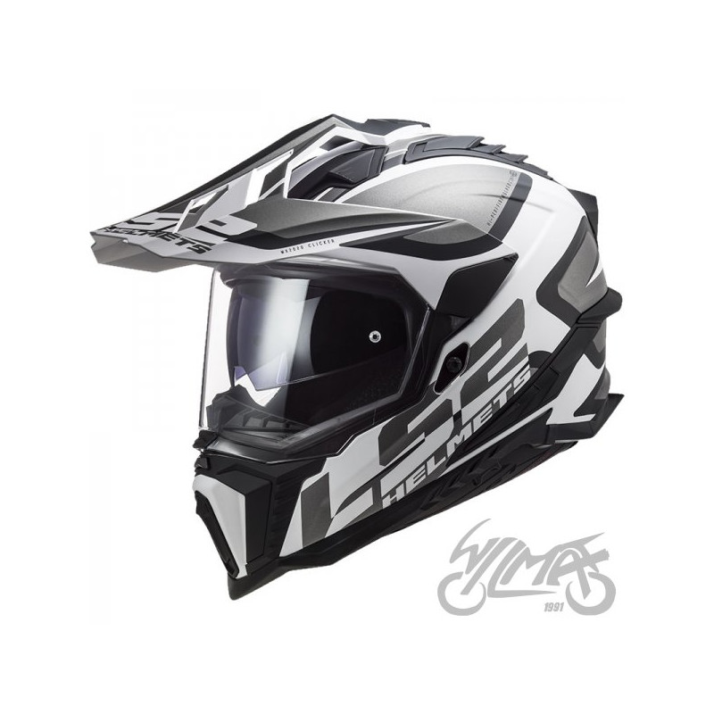 KASK LS2 MX701 EXPLORER ALTER M. BLACK WHITE-06 XS