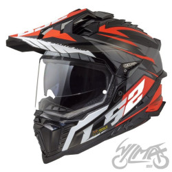 KASK LS2 MX701 EXPLORER SPIRE BL. TITAN RED-06 M