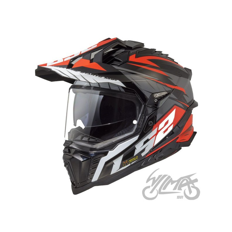 KASK LS2 MX701 EXPLORER SPIRE BL. TITAN RED-06 M