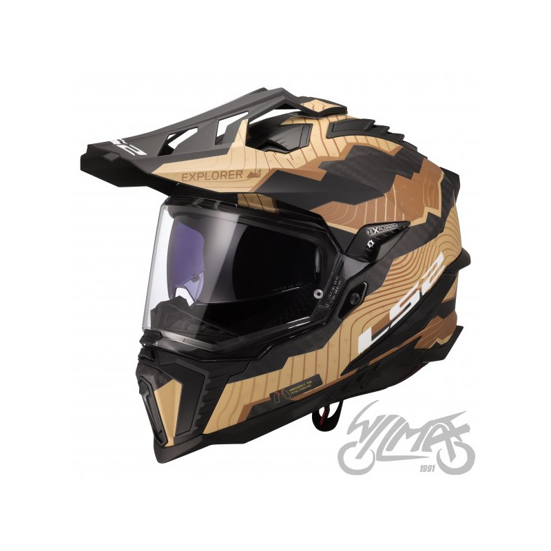 KASK LS2 MX701 EXPLORER C TRICK M.BROWN SAND-06 L