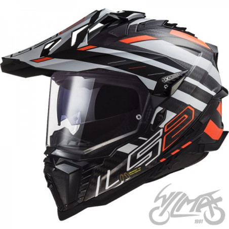 KASK LS2 MX701 EXPLORER C EDGE BLACK ORANGE 06 S