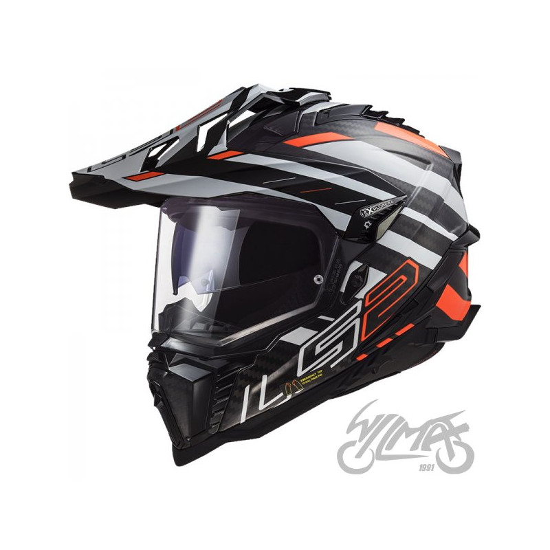 KASK LS2 MX701 EXPLORER C EDGE BLACK ORANGE 06 XL