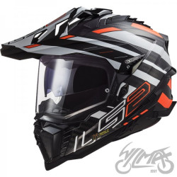 KASK LS2 MX701 EXPLORER C EDGE BLACK ORANGE 06 XXL
