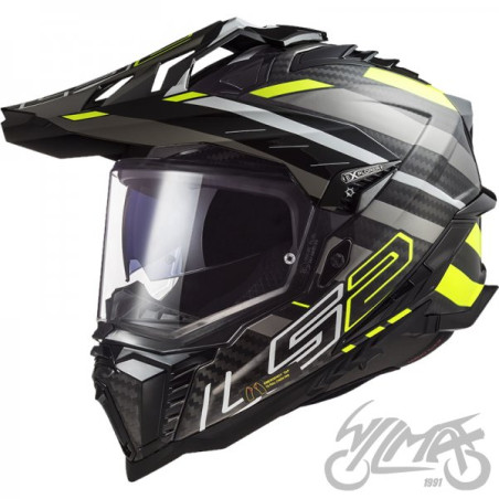 KASK LS2 MX701 EXPLORER C EDGE BLACK H-V YELLOW L