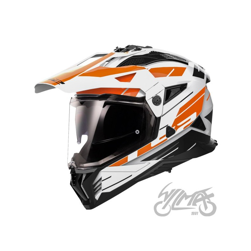 KASK LS2 MX702 PIONEER II NAMIB WHITE ORANGE XL
