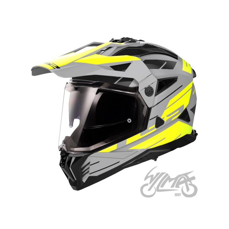KASK LS2 MX702 PIONEER II NAMIB M.GREY H-V YEL XXL