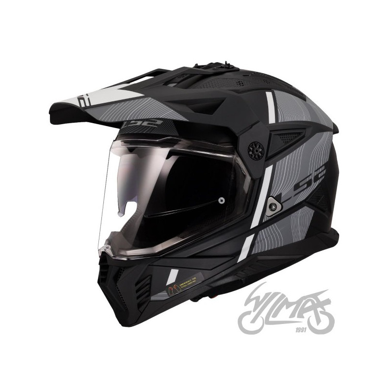 KASK LS2 MX702 PIONEER II HILL MATT BL. WHITE XS