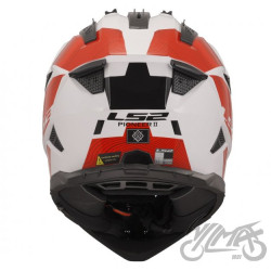 KASK LS2 MX702 PIONEER II HILL WHITE RED S