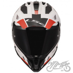 KASK LS2 MX702 PIONEER II HILL WHITE RED M