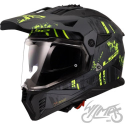KASK LS2 MX702 PIONEER II CRAZY M.BLACK H-V YEL L