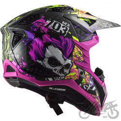 KASK LS2 MX703 C X-FORCE FIRESKULL VIOLET-06 XS
