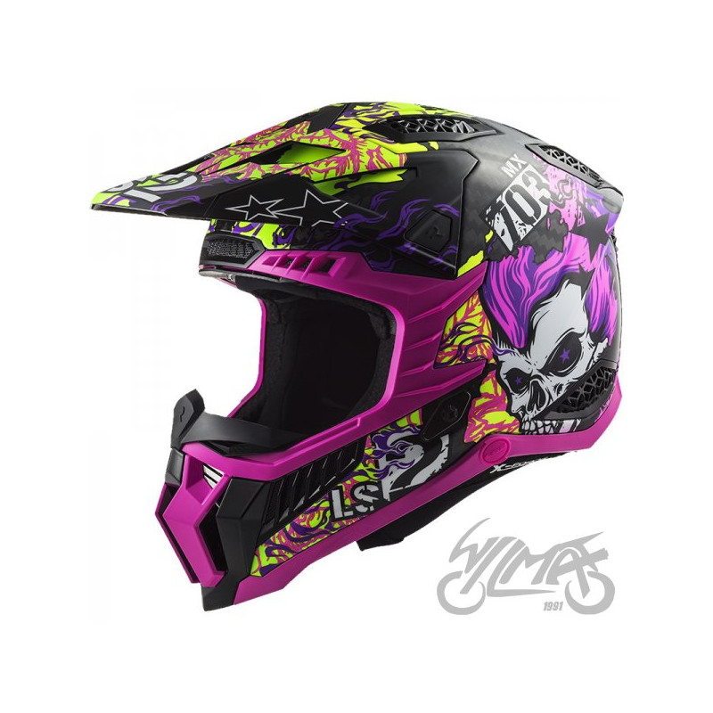 KASK LS2 MX703 C X-FORCE FIRESKULL VIOLET-06 XXL