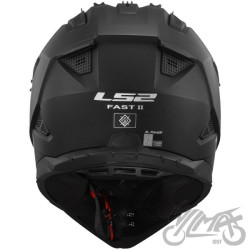 KASK LS2 MX708 FAST II SOLID MATT BLACK M