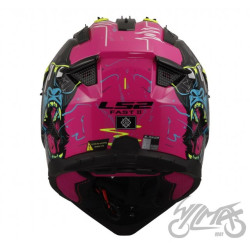 KASK LS2 MX708 FAST II GORILLA  PURPLE H-V YEL XXL