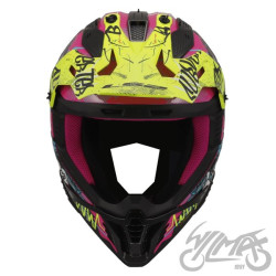 KASK LS2 MX708 FAST II GORILLA  PURPLE H-V YEL 3XL