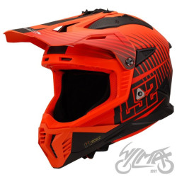 KASK LS2 MX708 FAST II DUCK MATT ORANGE RED XXL