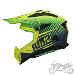 KASK LS2 MX708 FAST II DUCK MATT H-V GREEN YEL XS