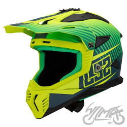KASK LS2 MX708 FAST II DUCK MATT H-V GREEN YEL S