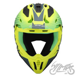 KASK LS2 MX708 FAST II DUCK MATT H-V GREEN YEL XL