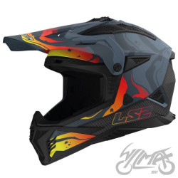 KASK LS2 MX708 FAST II WASH MATT DARK GREY-06 XS