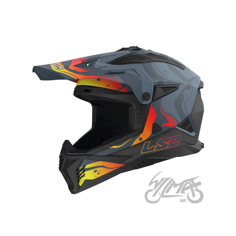KASK LS2 MX708 FAST II WASH MATT DARK GREY-06 XXL