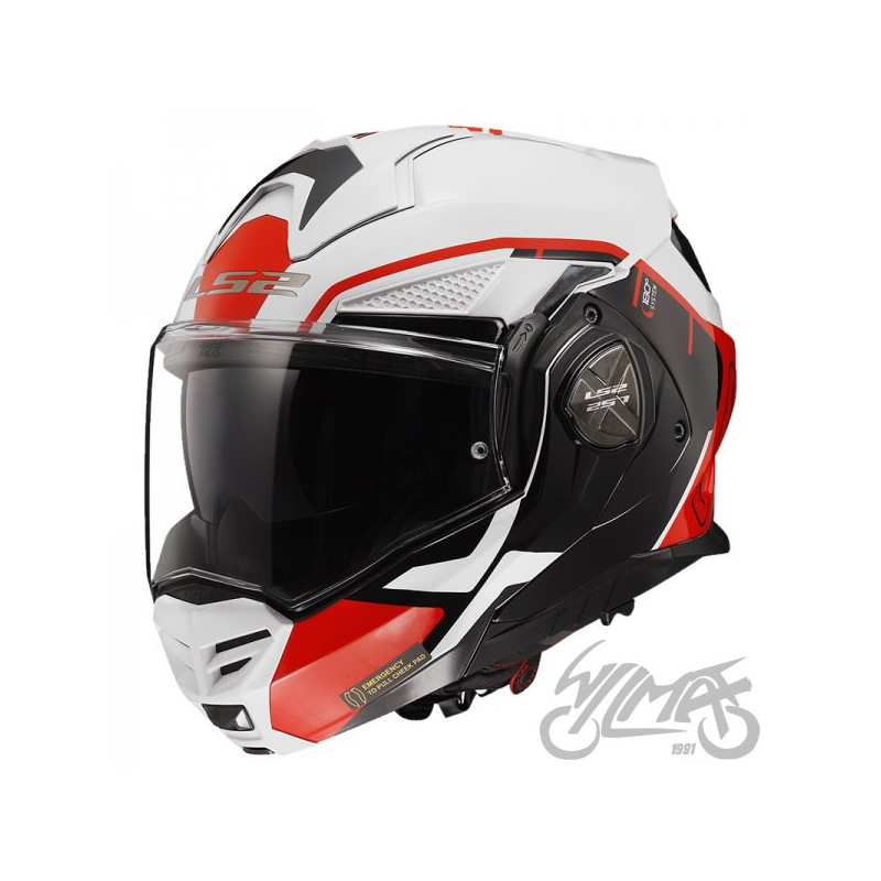 KASK LS2 FF901 ADVANT X METRYK WHITE RED-06 XL